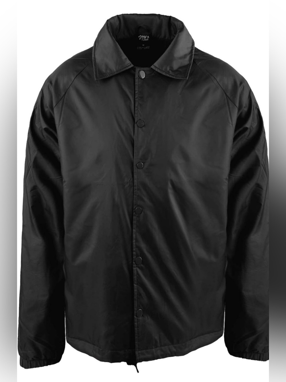 Men's Black Windbreaker Coach Jacket